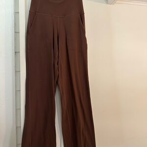 Wide leg lulu lemon brown leggings